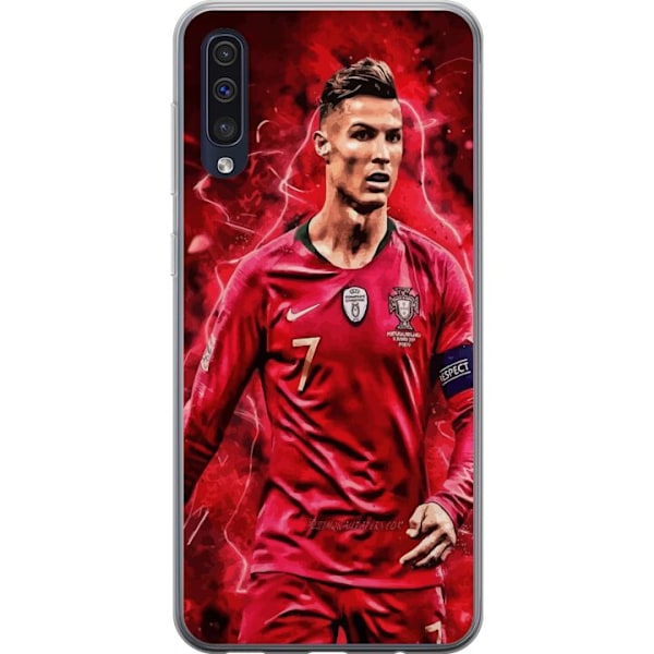 Samsung Galaxy A50 Genomskinligt Skal Ronaldo Skills – CR7 Design för Äkta Supporters