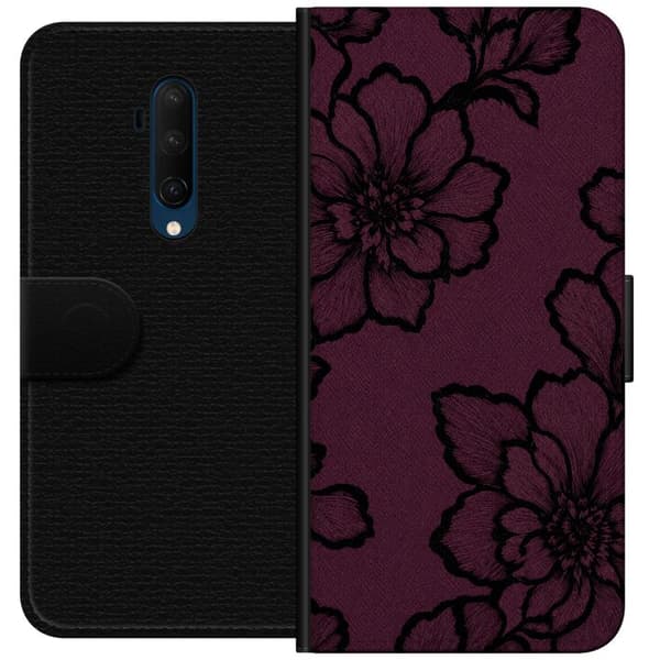Kompatibelt Lommeboketui til OnePlus 7T Pro Bjørnebærblomst lila