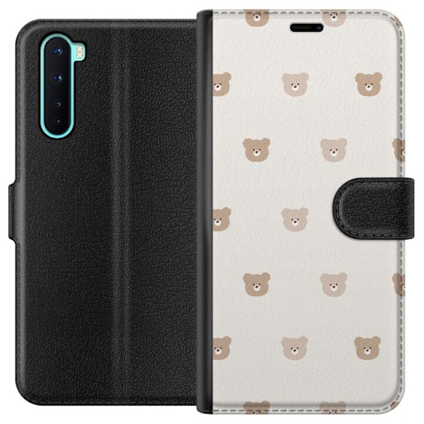 OnePlus Nord Plånboksfodral Teddy Background – gulliga nall