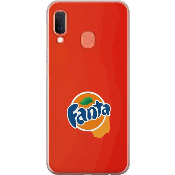 Kompatibelt Mobildeksel til Samsung Galaxy A20e Minimalistisk appelsinbrus-inspirert design oransje