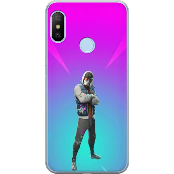 Xiaomi Mi A2 Lite Läpinäkyvä kuori musta ritari fortnite