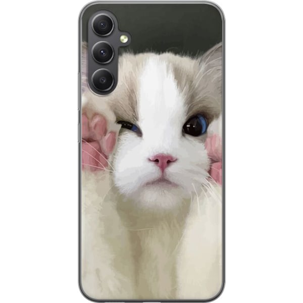 Samsung Galaxy A05s Genomskinligt Skal Katt Hej