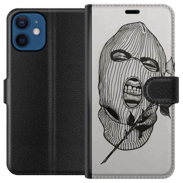 Apple iPhone 12  Plånboksfodral Ski Mask Ros Streetwear Design Grafiskt Motiv Spänning Urban Stil Street Art Maskerad Symbol