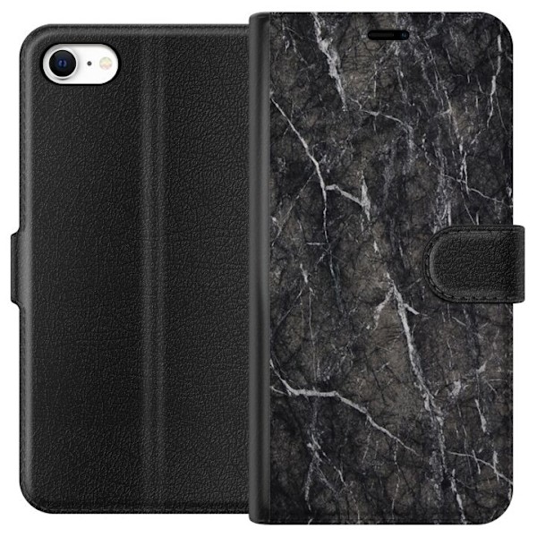 Apple iPhone 6 Tegnebogsetui Sort Marmor