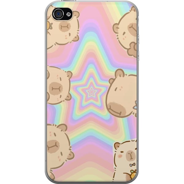 Apple iPhone 4 Läpinäkyvä kuori Kawaii Capybara Galaxy Söp