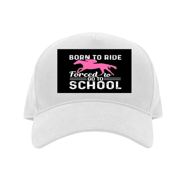 Keps för Barn | Bekväm Justerbar Barn-Keps Born to Ride vit Barn