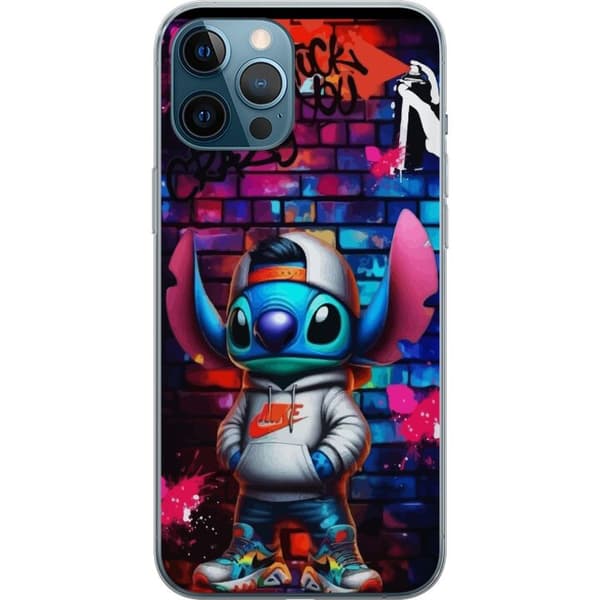 Kompatibel Mobilcover til Apple iPhone 12 Pro Max Gadekunstalien i hættetrøje i neon-graffitistil