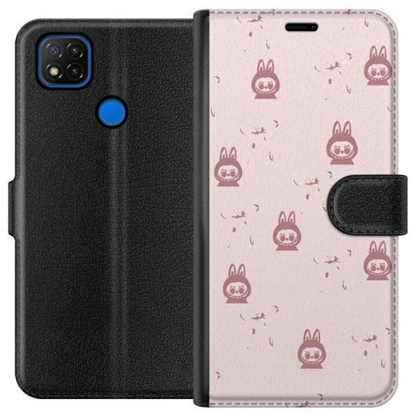 Xiaomi Redmi 9C Lommeboketui Labubu Neon Pop - Neonfarget pop