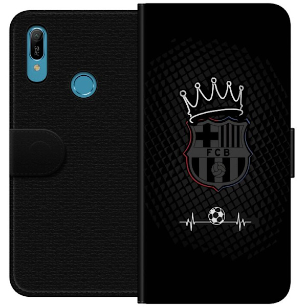 Huawei Y6 (2019) Lompakkokotelo FC Barcelona Emblem Jalkapalloaihe Sininen Punainen Seuramerkki Katalonia La Liga Fanit Suosittu Ikoninen