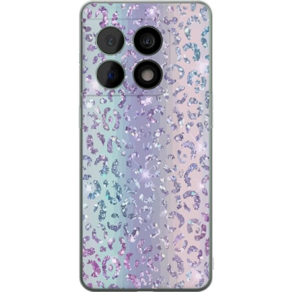 OnePlus 10 Pro Gennemsigtig cover Glitter Leopard