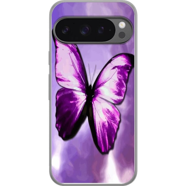 Google Pixel 9 Pro XL Läpinäkyvä kuori Perhonen