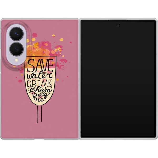 Kompatibelt Mobilskal till Samsung Galaxy Z Fold8 Rosa bubbelcitat rosa