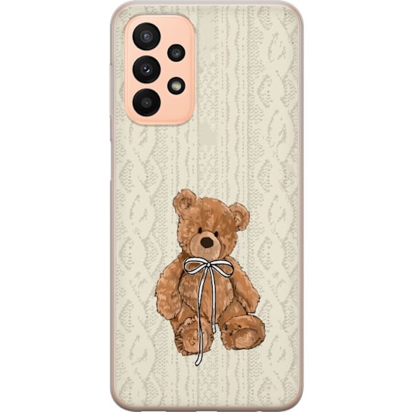 Samsung Galaxy A23 5G Genomskinligt Skal Liten Nalle – klassisk nalle i enkel design