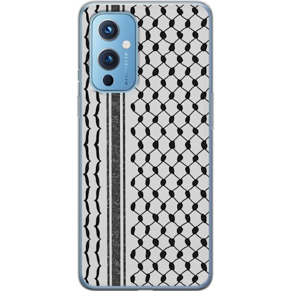OnePlus 9 Läpinäkyvä kuori Palestiinalainen kuvio - perinteiseen tyyliin inspiroima keffiyeh-kangas