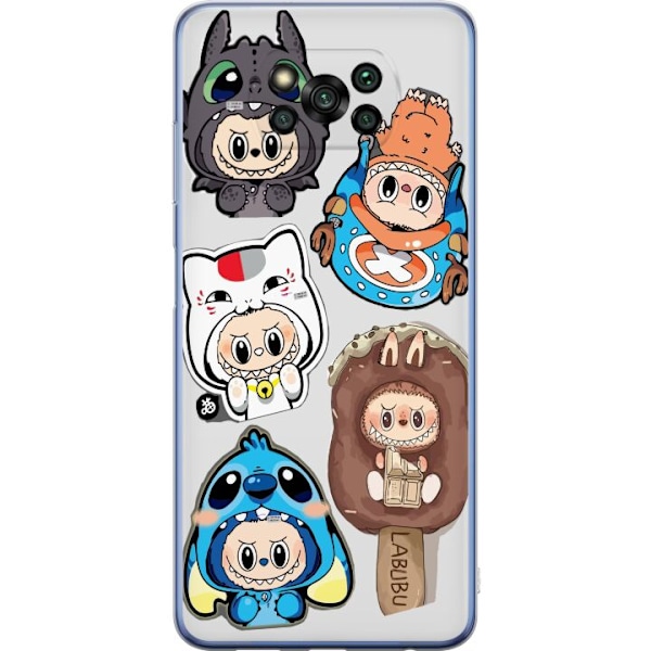 Xiaomi Poco X3 Pro Genomskinligt Skal Labubu figursamling –