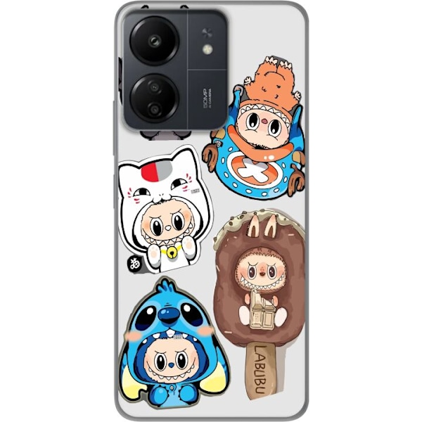Xiaomi Redmi 13C Genomskinligt Skal Labubu figursamling – Po