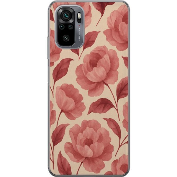 Xiaomi Redmi Note 10 Läpinäkyvä kuori Ruusun Kukinta