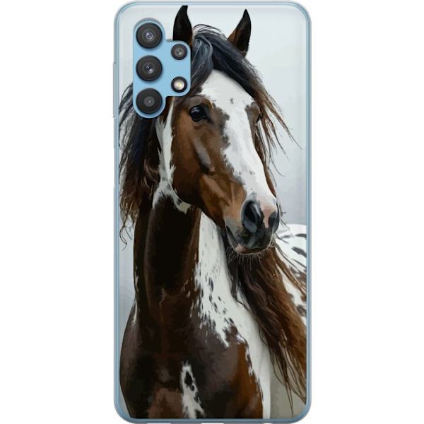 Samsung Galaxy A32 5G Läpinäkyvä kuori Hevonen Eläimet Aihe Graafinen Suunnittelu Luonto Vahva Aihe Suosittu Taide Eläinten Teema Ratsastus