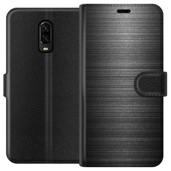 OnePlus 6T Tegnebogsetui Børstet Metal
