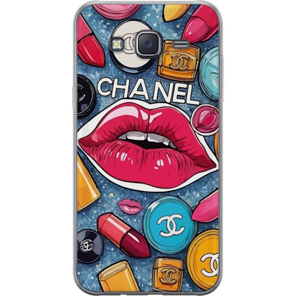 Samsung Galaxy J5 Genomskinligt Skal Chanel Lips