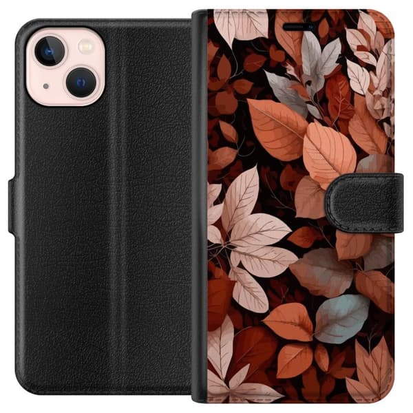 Kompatibelt Plånboksfodral till Apple iPhone 13 mini Höst och Löv