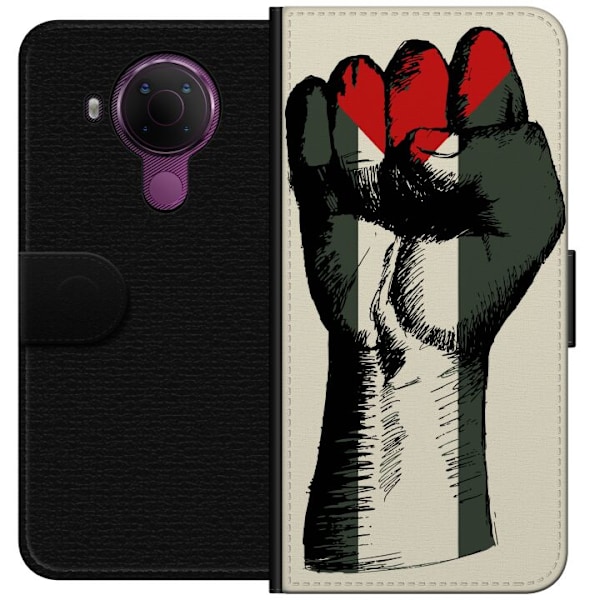 Nokia 5.4 Lommeboketui Hand knyttet i Palestinas farger - kraf