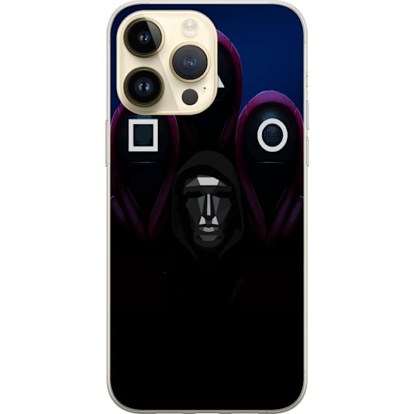 Apple iPhone 14 Pro Max Genomskinligt Skal Squid Game Säsong 3 Nya Ikoner Populär Serie TV Motiv Asiatisk Drama Trend Ikoniskt Grafisk Design