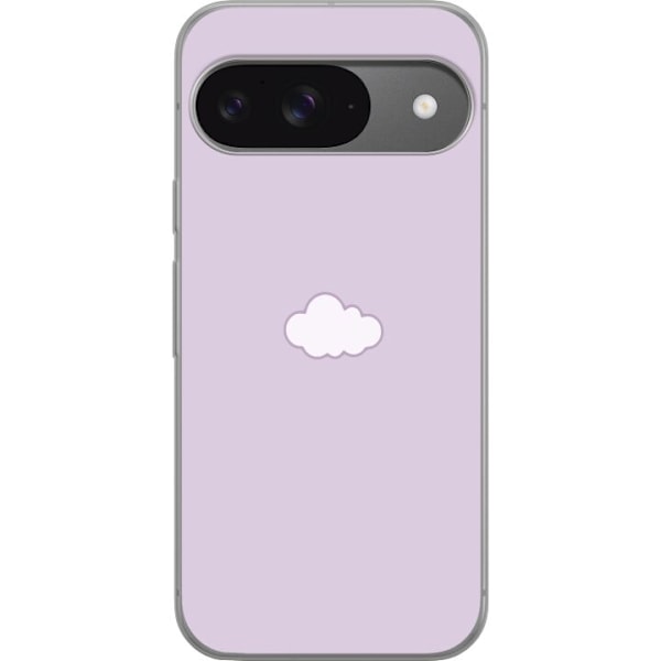 Google Pixel 9 Pro Läpinäkyvä kuori Lila Pilvi - minimalistinen pilvi lila taustalla