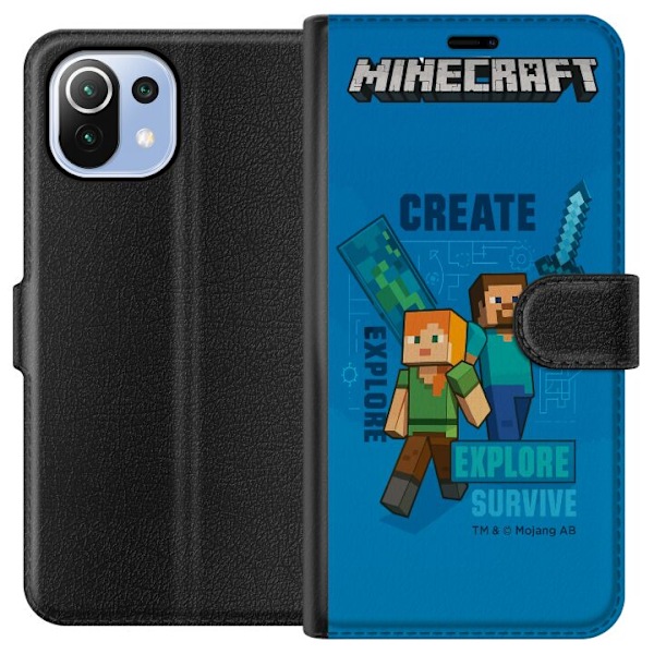 Xiaomi Mi 11 Lite Tegnebogsetui Minecraft Huler
