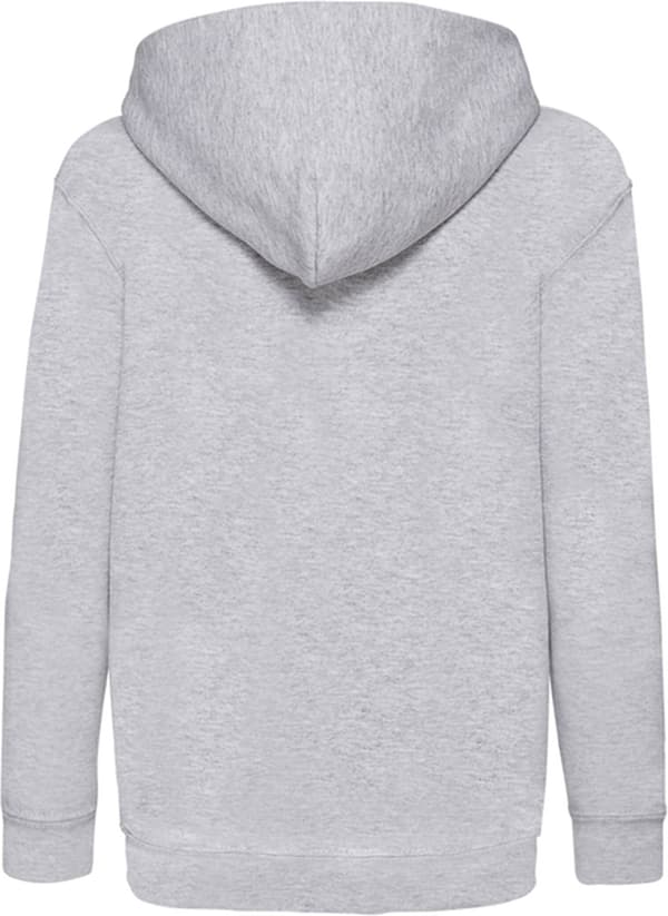 Barn Hoodie Grå 7-8 År Stor blåvit lejoncirkel bland kraftiga blå blixtar och blå spegling grå 7-8 År