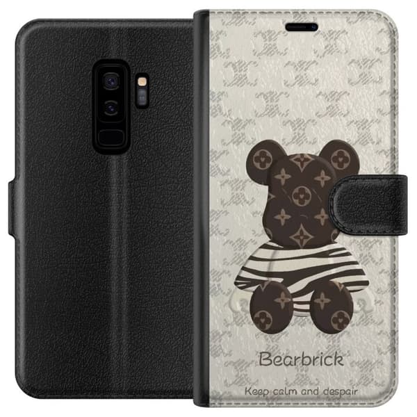 Kompatibel Tegnebogsetui til Samsung Galaxy S9+ Bearbrick Design Legetøjsfigur Samlerobjekt
