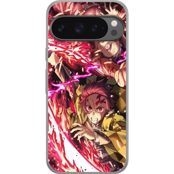 Google Pixel 9 Pro XL Läpinäkyvä kuori Demon Slayer