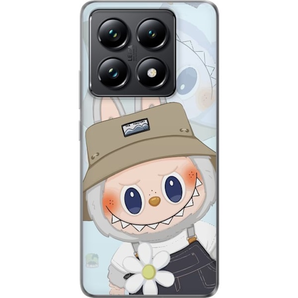 Xiaomi 14T Genomskinligt Skal Labubu med hatt – Pop Mart-figur Mr. Butcher i retro stil med karaktär