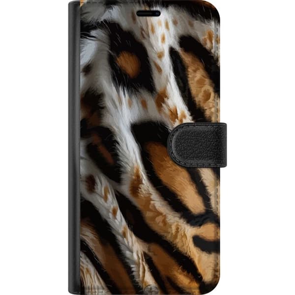 Kompatibel Tegnebogsetui til Apple iPhone 13 mini Tiger Mønster Dyr Safari Stribet