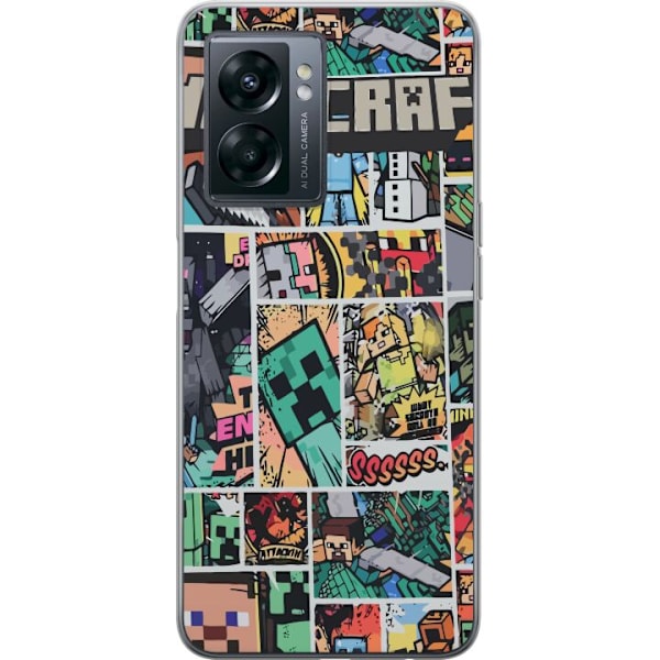 OnePlus Nord N300 Läpinäkyvä kuori Minecraft Taide
