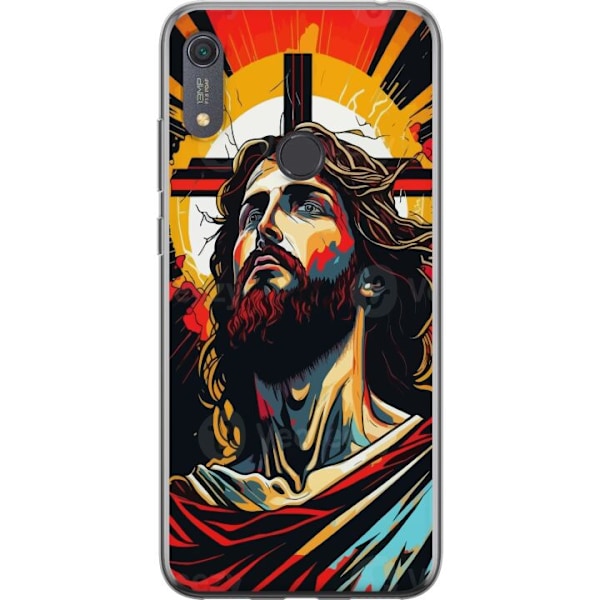 Huawei Y6s (2019) Läpinäkyvä kuori Jeesus ja Kortti - uskonnollinen motiivi syvällä symboliikalla