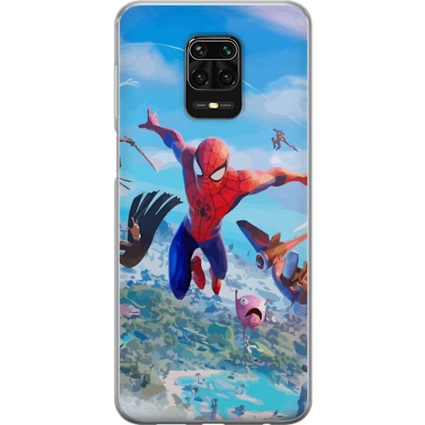 Xiaomi Redmi Note 9S Gennemsigtig cover Fortnite Spiderman