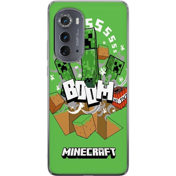 Motorola Edge (2022) Läpinäkyvä kuori Minecraft Boom