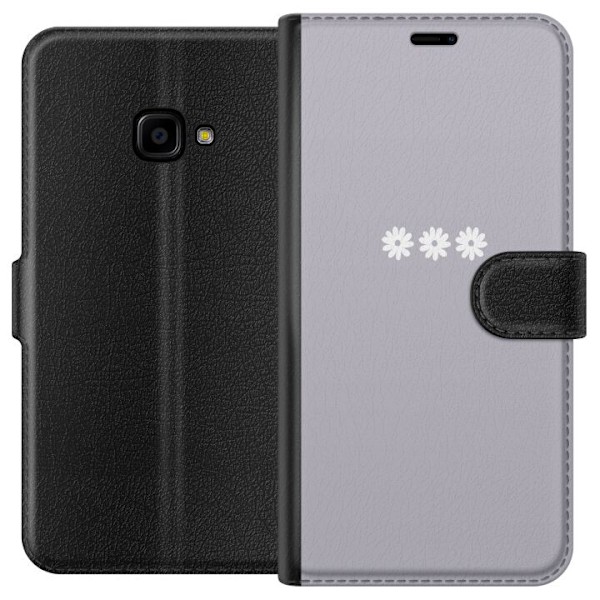 Samsung Galaxy Xcover 4 Lompakkokotelo Lila Blomminimalismi - tyylikäs kukkakuva lila taustalla