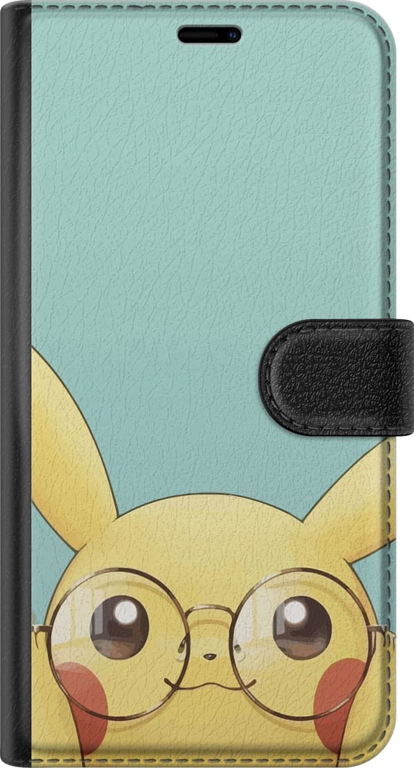 Kompatibelt Plånboksfodral till Apple iPhone 12 Pikachu glasögon