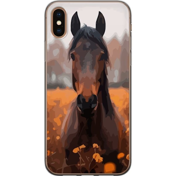 Kompatibelt Mobildeksel til Apple iPhone X Høst Hest