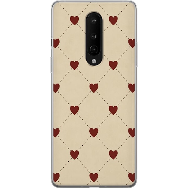 OnePlus 8 Läpinäkyvä kuori Sydänverkko