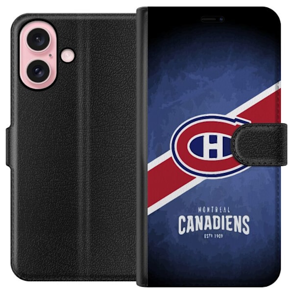 Apple iPhone 16 Lompakkokotelo Montreal Canadiens (NHL)