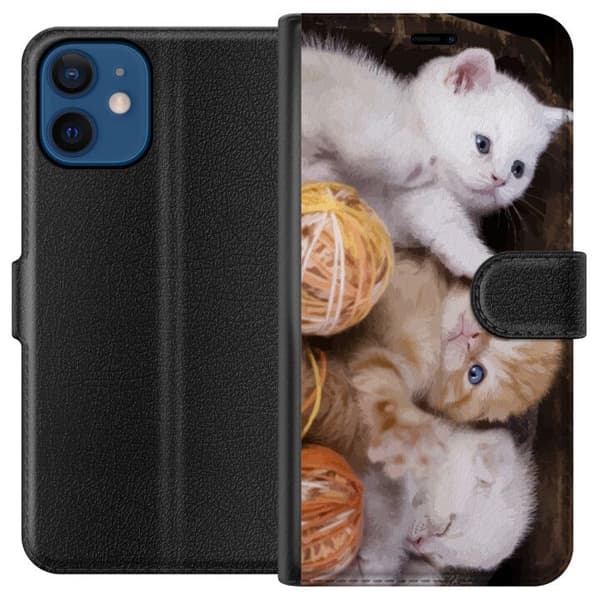Kompatibel Tegnebogsetui til Apple iPhone 12 Katte