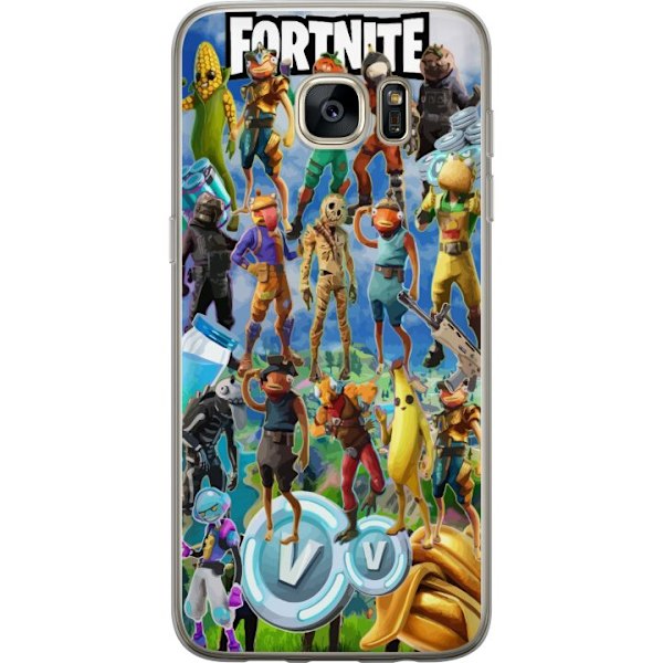 Samsung Galaxy S7 edge Läpinäkyvä kuori Fortnite