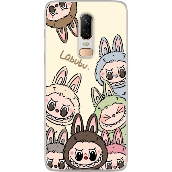OnePlus 6 Genomskinligt Skal Labubu Pastel Collection