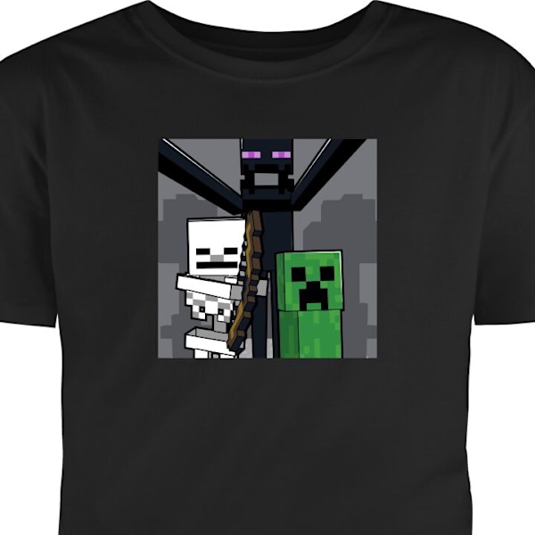 Børne T-shirt | Behagelig T-shirt til Børn Minecraft sort 2-3 År