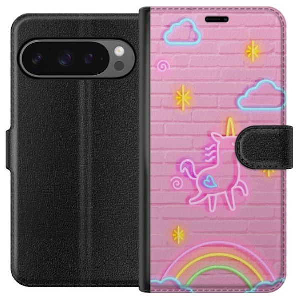 Google Pixel 9 Pro XL Lommeboketui Unicorn Neon