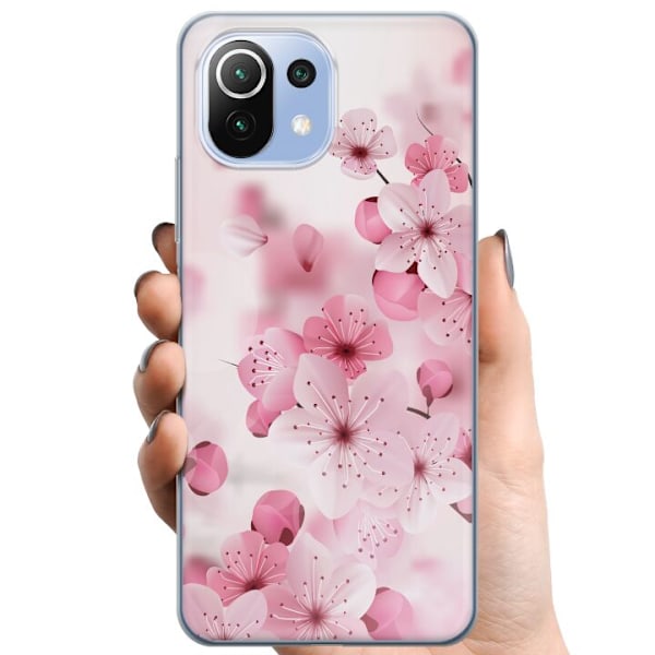 Xiaomi 11 Lite 5G NE TPU Matkapuhelimen kuori Kirsikankukka