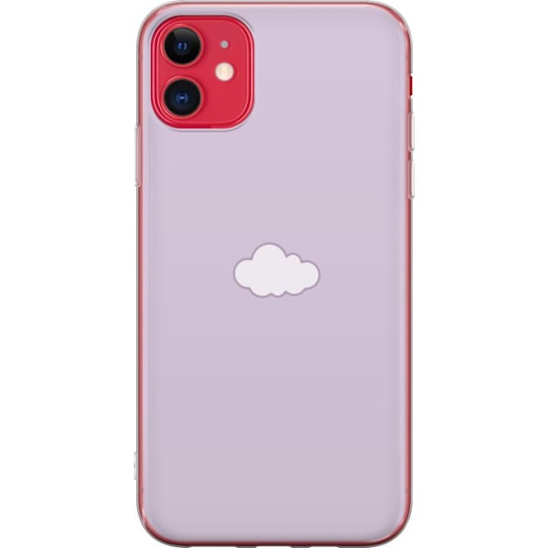 Apple iPhone 11 Läpinäkyvä kuori Lila Pilvi - minimalistine